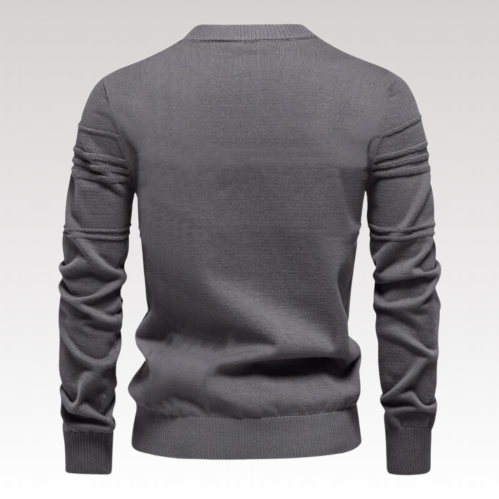 Herretrøje Strikmateriale | Regular Fit Sweater | Ternet Mønster Med Lange Ærmer til Hverdags- & Køligt Vejr Brug | Vanero