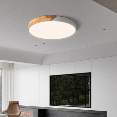 Delos | Scandinavisk Træ LED Plafondlampe med Energieffektiv Belysning | Vanero