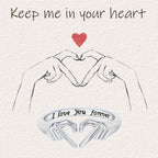 I Love You Forever Legering Konstruktion | Justerbar Ring | Graveret Tekstdesign til Hverdagsbrug & Særlige Anledninger | Vanero