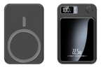 Magnetisk Trådløs Powerbank 15W | USB-C Genopladeligt Bærbart Batteri | Smartphoneopladning Med LED-Display | Vanero