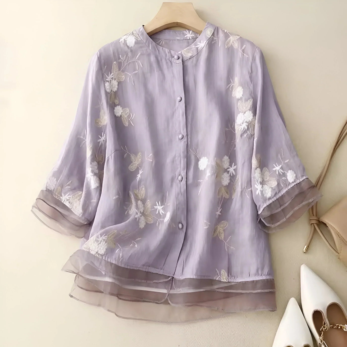 Emma l Let og Elegant Bomuldsbluse l Vanero