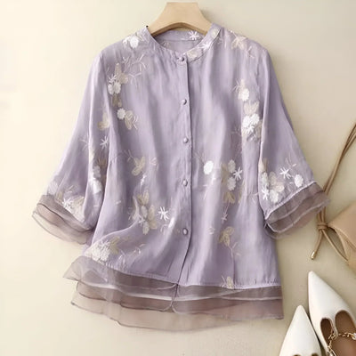 Emma l Let og Elegant Bomuldsbluse l Vanero