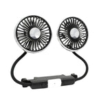Bilventilator | Plast USB Bilventilator Med Dobbelt Rotationshoved | Justerbar Luftstrøm Til Køretøj | Vanero
