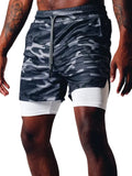 Unisex Sportsshorts Polyester Elastan | Regular Fit 2-i-1 Træningsshorts | Indershorts Design til Løb & Træning | Vanero