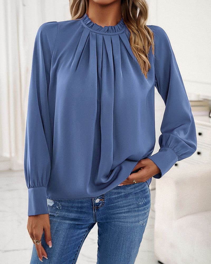 Isabella | Elegant Bluse med Flæser l Vanero