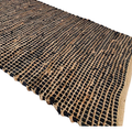 Skind Jute Gulvtæppe Håndflettet Design | Rektangulært Indendørs Tæppe 140x200 cm | Stue Soveværelse & Entré Brug | Vanero