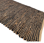 Skind Jute Gulvtæppe Håndflettet Design | Rektangulært Indendørs Tæppe 140x200 cm | Stue Soveværelse & Entré Brug | Vanero