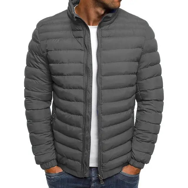 Herre Jakke Polyester | Regular Fit Jakke Med Opstående Krave | Let Design Til Hverdagsbrug & Sæsonbrug | Vanero