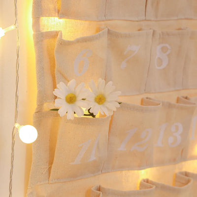 FestivityHome | Julekalender med 24 Lommer af Bomuld – Kan Personaliseres | Vanero