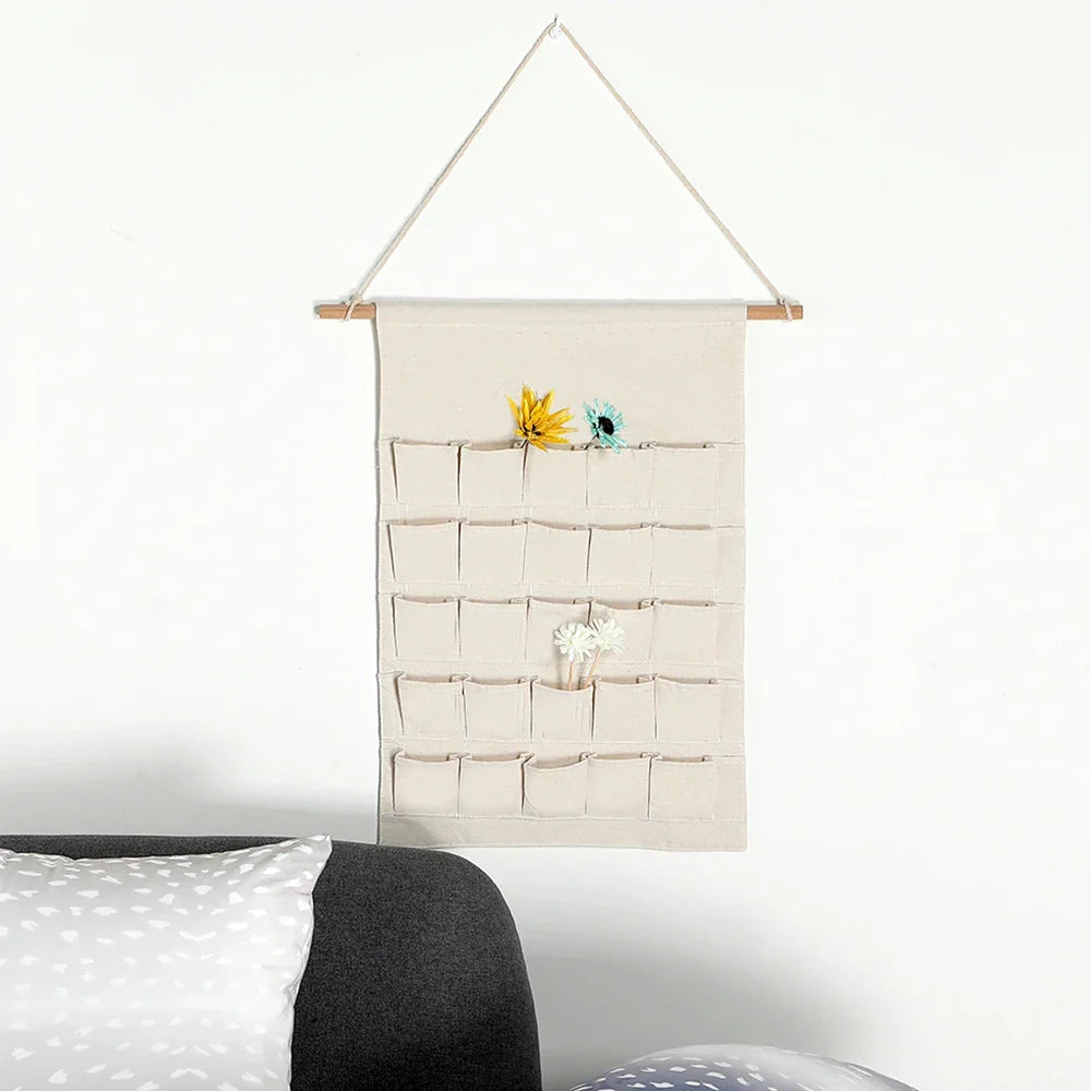 FestivityHome | Julekalender med 24 Lommer af Bomuld – Kan Personaliseres | Vanero