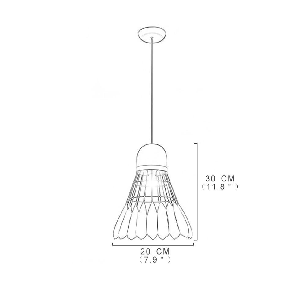 Pendel Loftlampe Med Fjerlag Design | Metalkonstruktion Med E27 Kompatibilitet | Indendørs Belysning Til Stuer Soveværelser Og Lounges | Vanero