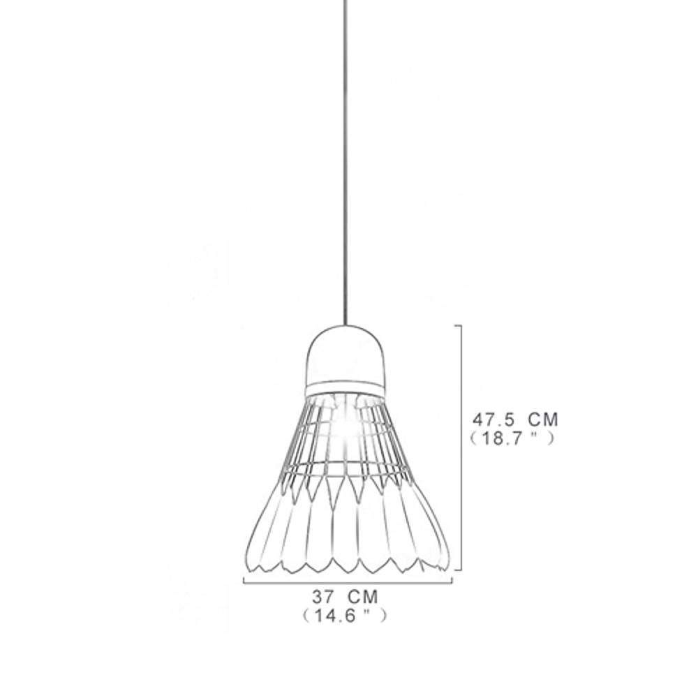 Pendel Loftlampe Med Fjerlag Design | Metalkonstruktion Med E27 Kompatibilitet | Indendørs Belysning Til Stuer Soveværelser Og Lounges | Vanero