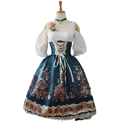 Agnes | Dirndlkjole Med Forklæde & Bluse Til Damer Oktoberfest & Fester | Vanero