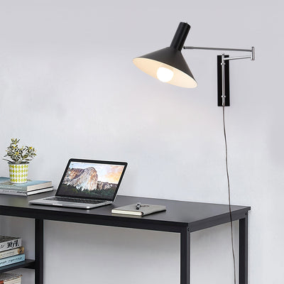 Anvia | Minimalistisk Væglampe med Justerbar Arm til Soveværelse og Stue | Vanero