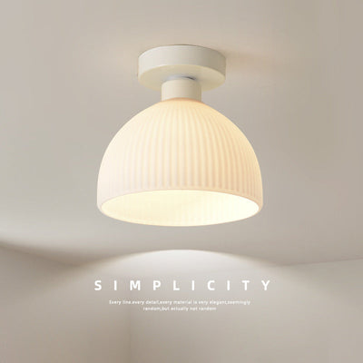 Moderne l loftslampe i mælkehvidt glas l Vanero