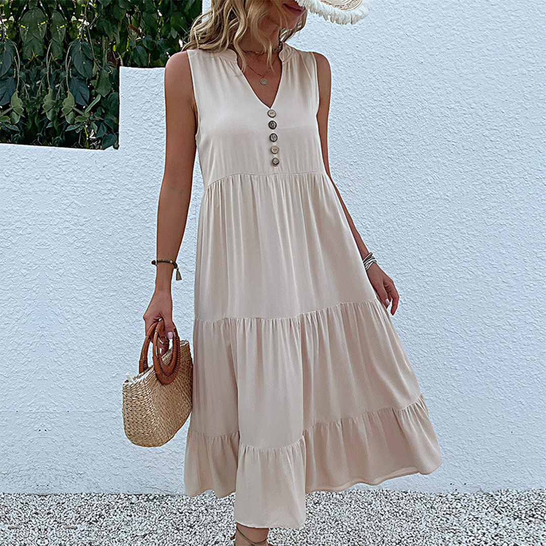 Afslappet Sommerkjole | Minimalistisk & Komfortabel | Vanero