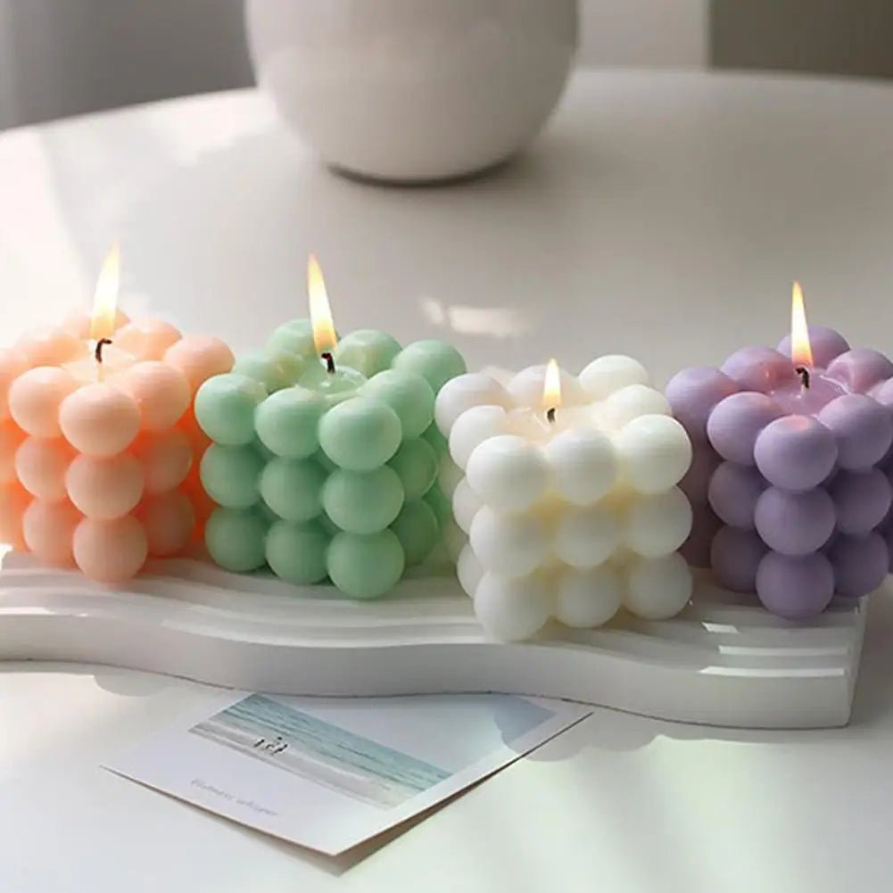 Duftlys Soyvoks | Kubedesign Hjemmelys | Dekorativ Accent Til Hjemmet & Gavebrug | Vanero