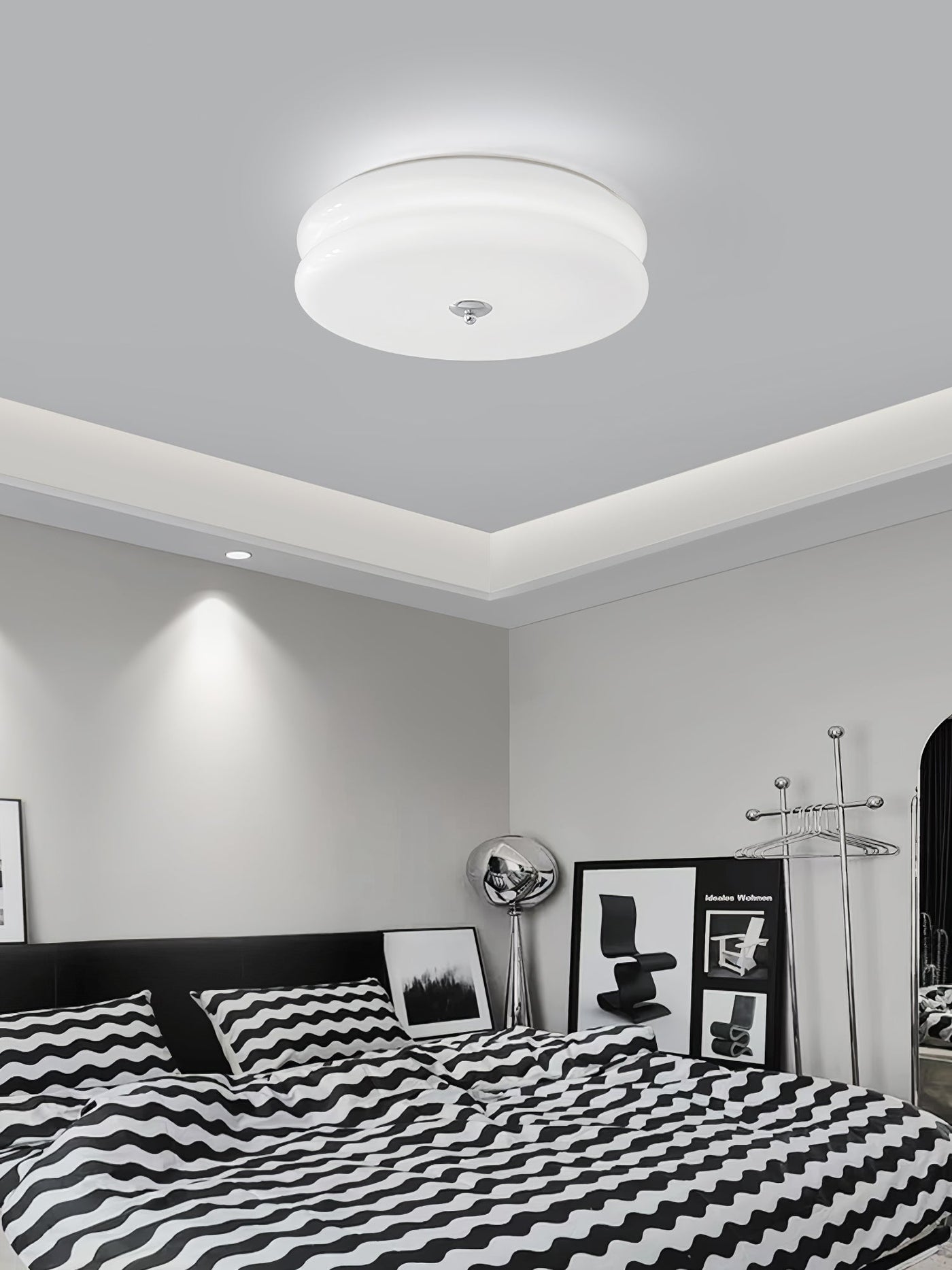 Art Deco l  årgang loftslampe l Vanero