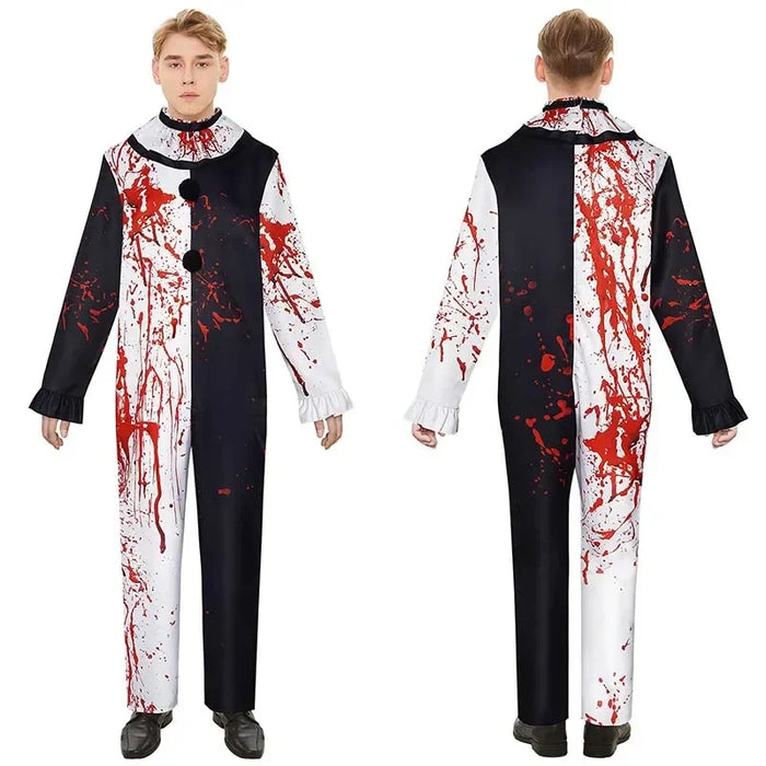 Voksen Klovnekostume Polyester Materiale | Horror Tema Outfit & Maskesæt | Halloween, Temafester & Kostumeevents | Vanero