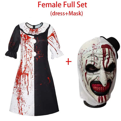 FearGrin | Horror Klovn Kostume Med Maske Til Mænd & Kvinder | Vanero