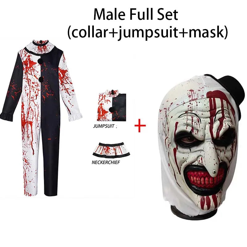 FearGrin | Horror Klovn Kostume Med Maske Til Mænd & Kvinder | Vanero