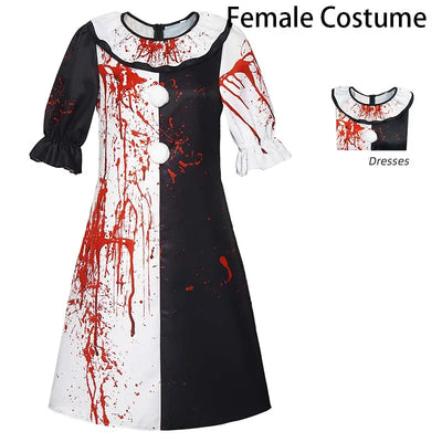 FearGrin | Horror Klovn Kostume Med Maske Til Mænd & Kvinder | Vanero