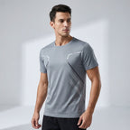 Herre Sport T-Shirt Syntetisk Stofblanding | Relaxed Fit Trænings T-Shirt | Gradient Print Design til Træning & Fritid | Vanero