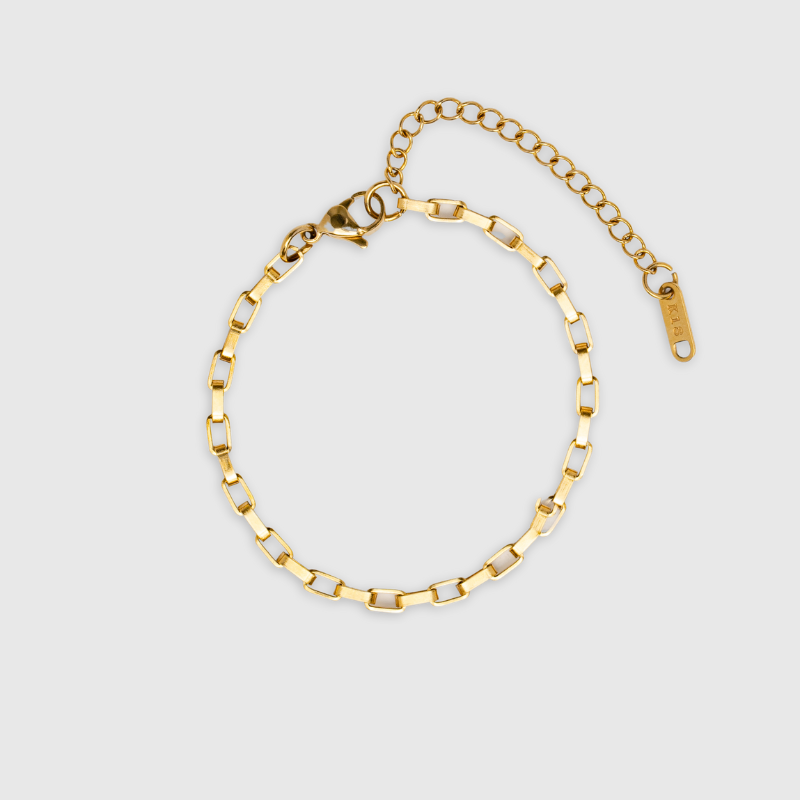 Armbånd med Rektangulære Led | Justerbar Kæde | Moderne Minimalisme l Vanero