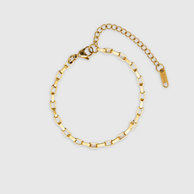 Armbånd med Rektangulære Led | Justerbar Kæde | Moderne Minimalisme l Vanero