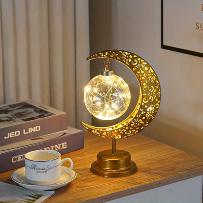 AuraGlow | Kreativ & Luksus Månebordlampe l Vanero