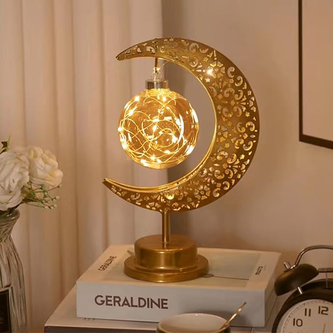 AuraGlow | Kreativ & Luksus Månebordlampe l Vanero