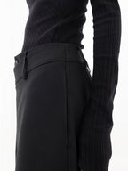 Dame Bukser Blandet Tekstilmateriale | Wide-Leg Pasform Bukser | Asymmetrisk Talje Til Arbejde & Formelle Anledninger | Vanero