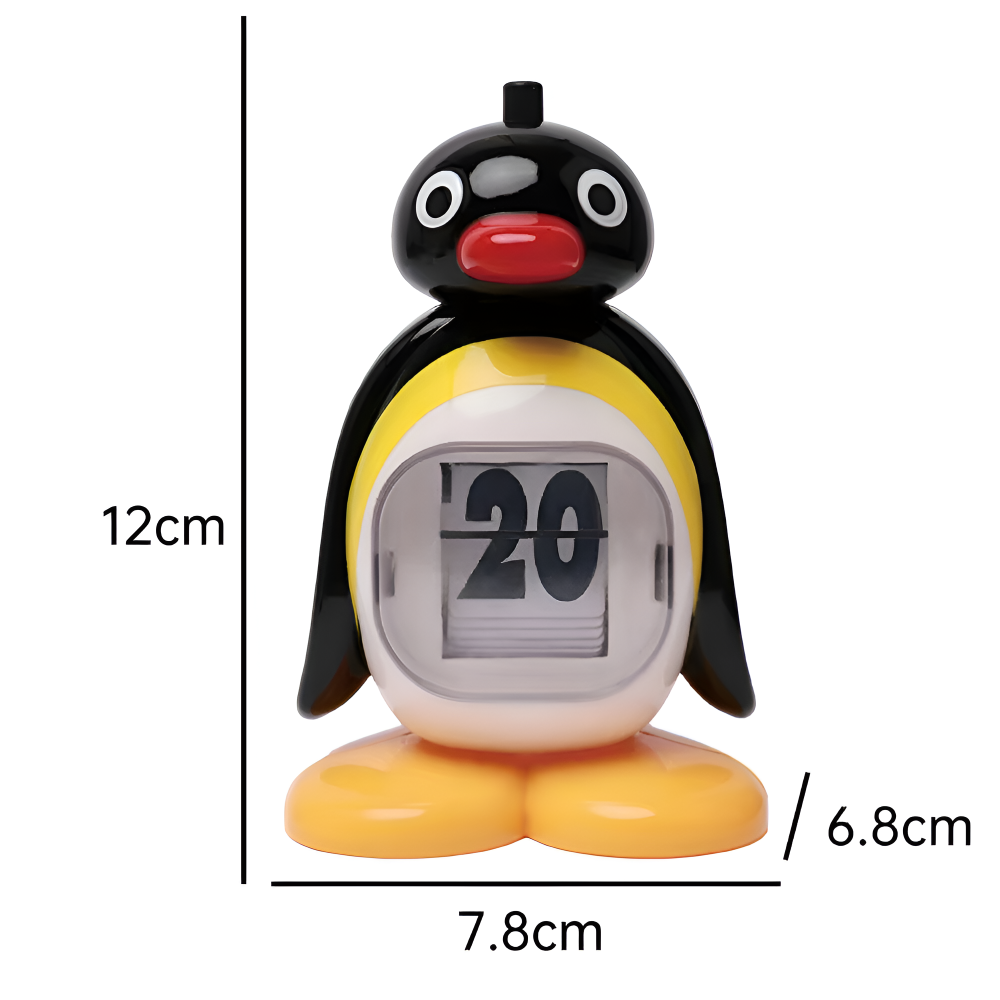 B/W Hue Penguin Kalender | Charmerende Borddekoration og Funktionel Dato Tracker | Vanero
