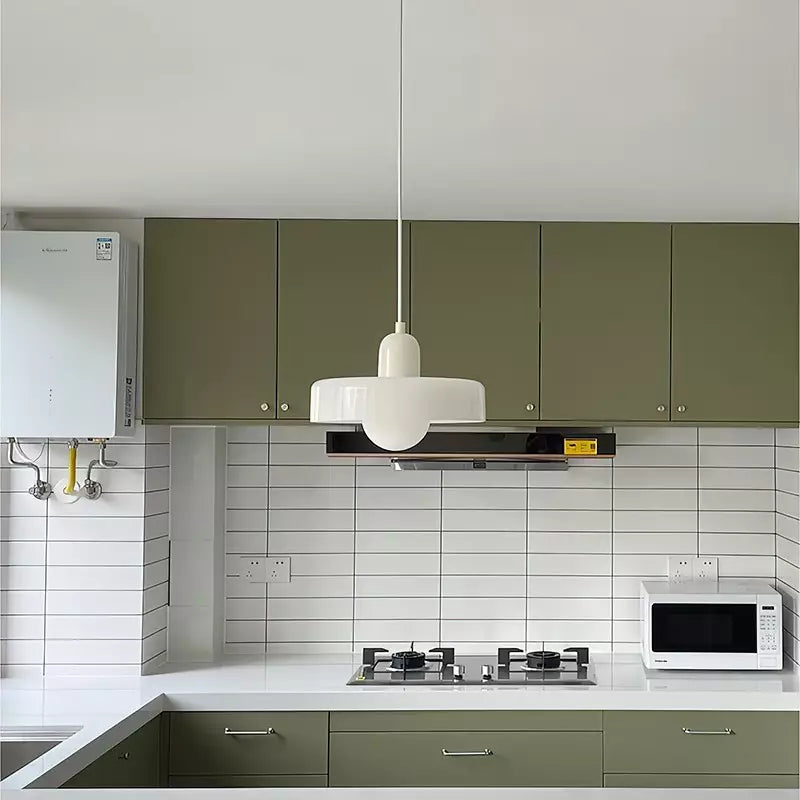 Bauhaus l Pendellampe af Farvet Glas l Vanero