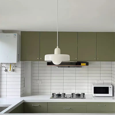Bauhaus l Pendellampe af Farvet Glas l Vanero