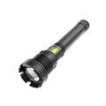 Taktisk LED Lommelygte Powerbank | Justerbar Zoom Genopladelig Konstruktion | Camping Vandring Beredskab & Outdoor Brug | Vanero