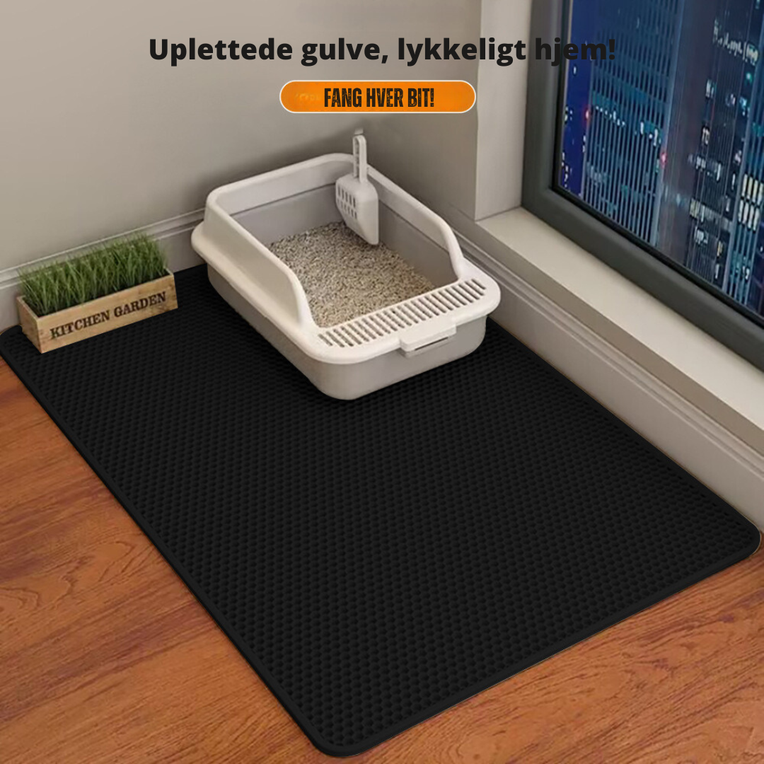 PoteTidy | Ultimativt Dobbeltlags Kattebakkeunderlag Innovativ og Pålidelig | Vanero