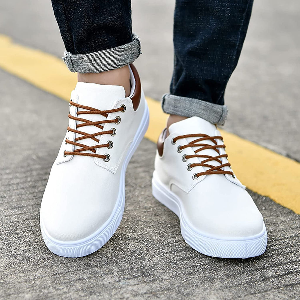 Herre Canvas Sneakers Lav Profil Design | Snørelukket Fritidsfodtøj | Gummisål Til Hverdag & Fritidsbrug | Vanero