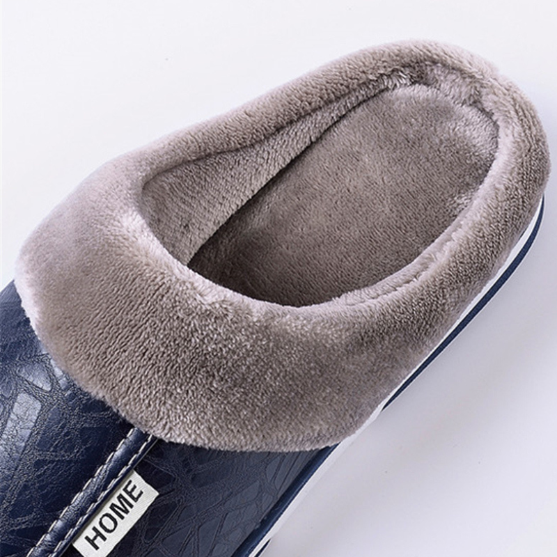Herre Indendørs Tøfler i Plys | Slip-On Design Med Varmt For | Hjemmefodtøj Til Efterår & Vinter | Vanero