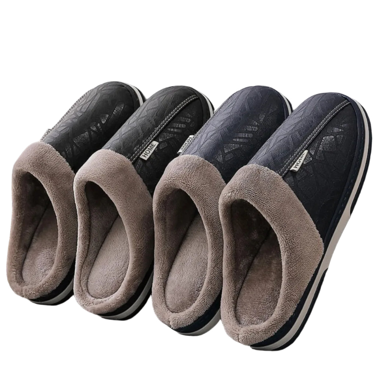 Herre Indendørs Tøfler i Plys | Slip-On Design Med Varmt For | Hjemmefodtøj Til Efterår & Vinter | Vanero