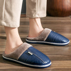 Herre Indendørs Tøfler i Plys | Slip-On Design Med Varmt For | Hjemmefodtøj Til Efterår & Vinter | Vanero