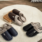 Herre Indendørs Tøfler i Plys | Slip-On Design Med Varmt For | Hjemmefodtøj Til Efterår & Vinter | Vanero