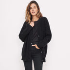 Dame Strikcardigan Strikmateriale | Løs Pasform Cardigan | Knaplukning Foran Til Hverdagsbrug & Lag-På-Lag Styling | Vanero