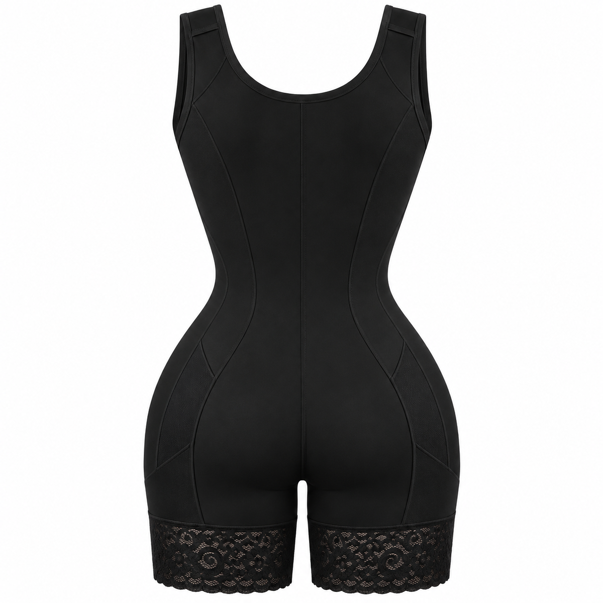 Shapewear-Bodysuit Til Dame | Kompressionspaneler & Korset-Inspireret Design | Sort Baselayer Til Hverdagsbrug | Vanero