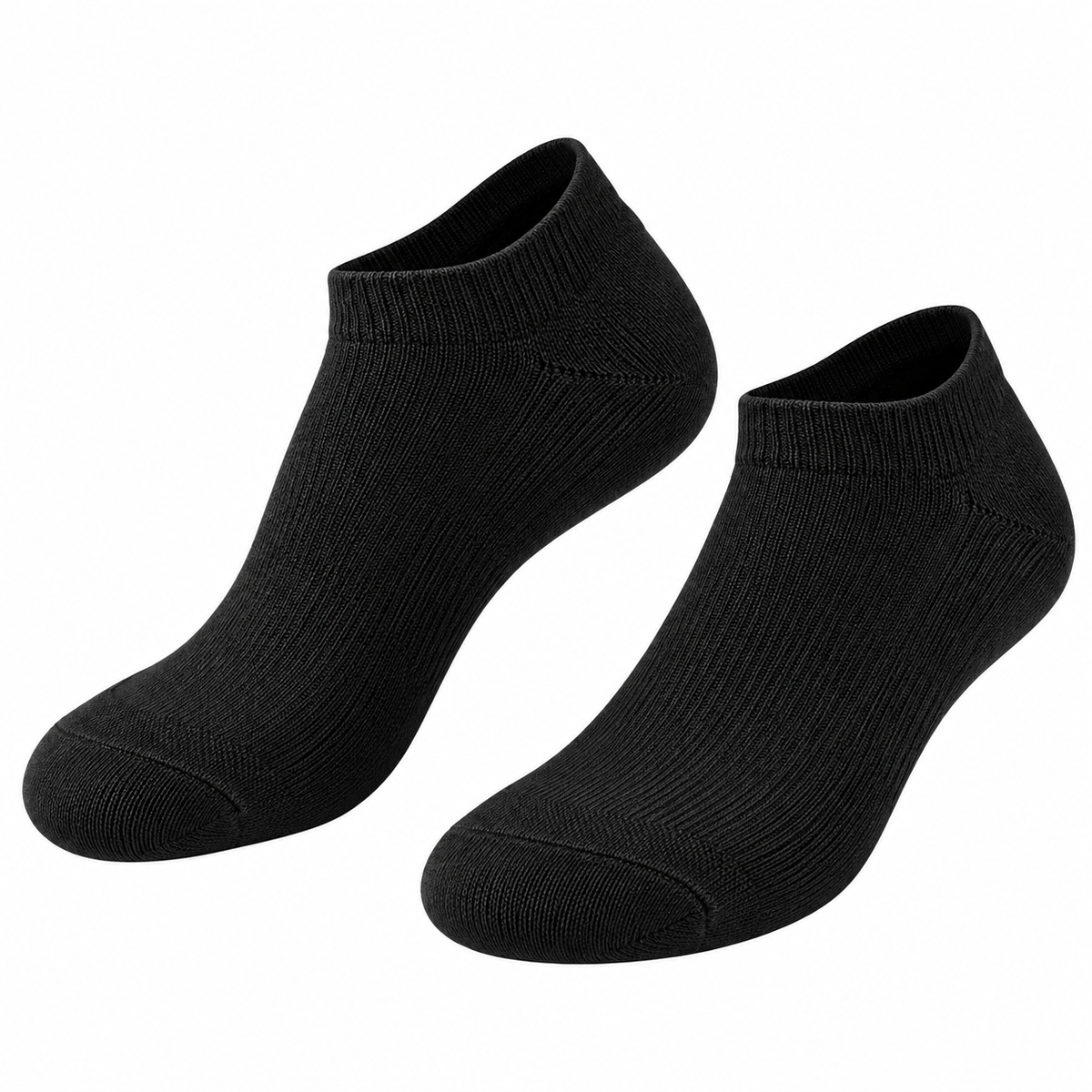 Sorte Ankelstrømper 10-Pak | 80% Bomuld Med Polyester & Elastan | Lavskårne Unisex-Strømper I Størrelse 38–41 | Vanero