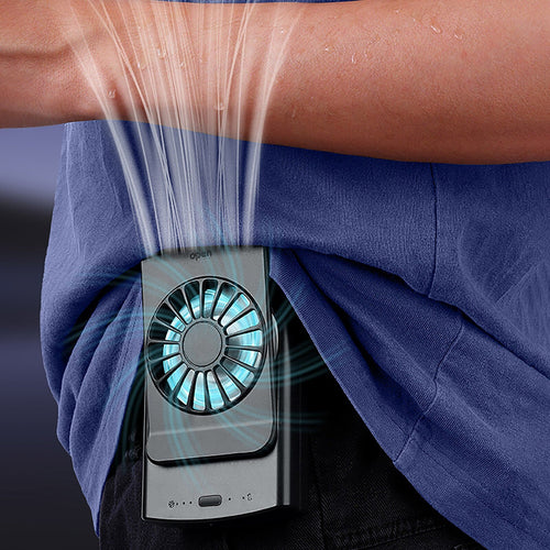 Bærbar Taljeventilator | Klingenløs ABS Ventilator Med Genopladeligt Batteri | Håndfri Udendørs Brug | Vanero