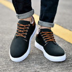 Herre Canvas Sneakers Lav Profil Design | Snørelukket Fritidsfodtøj | Gummisål Til Hverdag & Fritidsbrug | Vanero