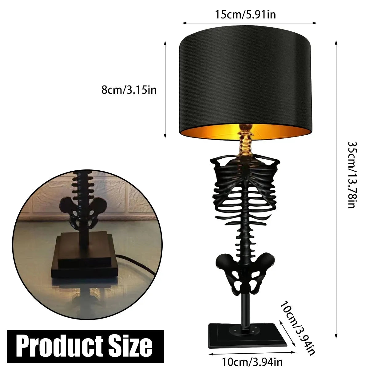 LED Bordlampe Med Skeletdesign | USB Drevet Touchkontrol Konstruktion | Indendørs Accentbelysning Til Reoler Og Skriveborde | Vanero