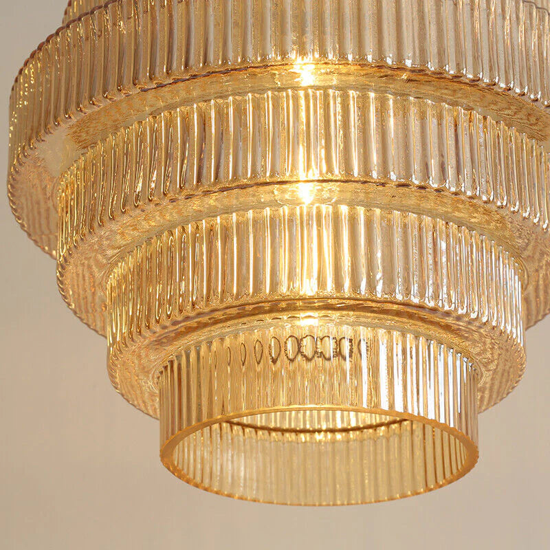Flaskeformet Pendellampe Med Glasskærm | Loftlampe I Messing Kompatibel Med E27 Pærer | Justerbar Indendørs Belysning | Vanero