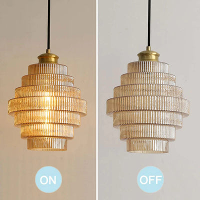 BrassGlow l Flaskeformet pendel i messingglas l Vanero